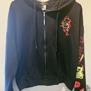 Social Collision Final Girl horror crop hoodie XLG